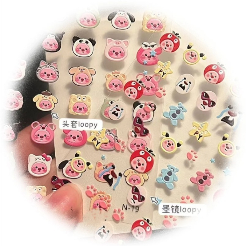 Loopy 3D embossed sticker, tra - Atv Parts ulasan dan harga
