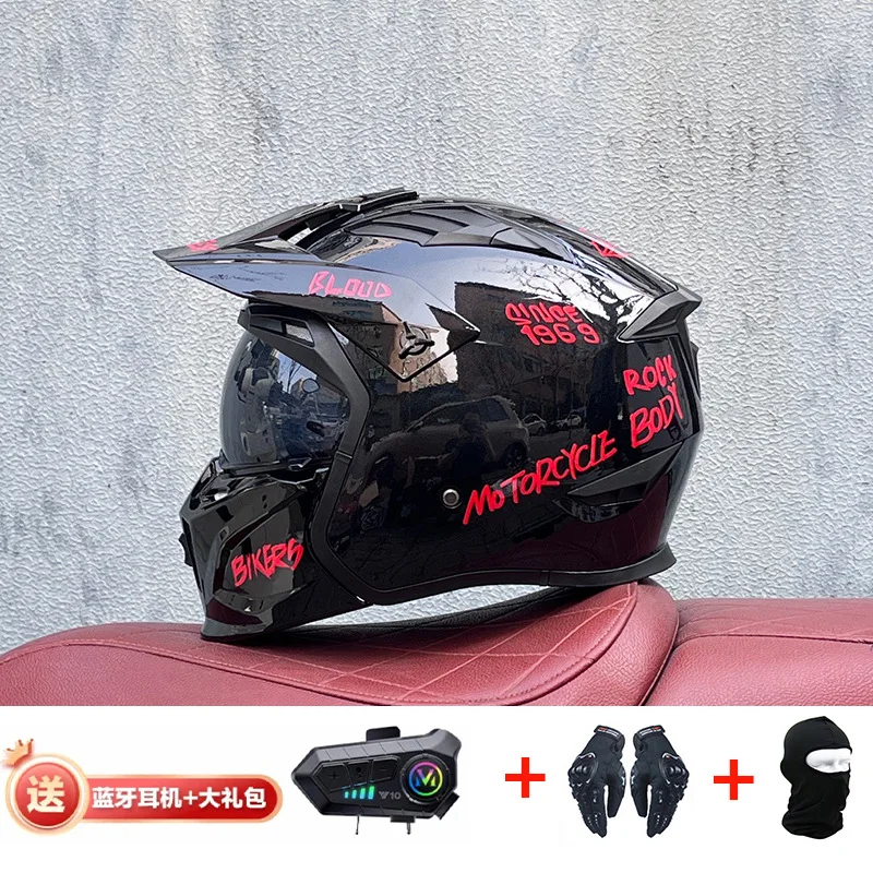 Orz Bluetooth Helmet Off Road  - Full Face Motorcycle Helmet With Bluetooth ulasan dan harga