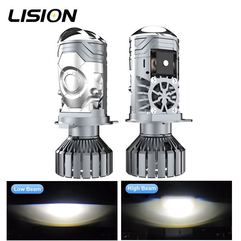 2pcs 90Watts/Bulb A16-D Mini P - Universal Motorcycle Led Headlight Projector ulasan dan harga