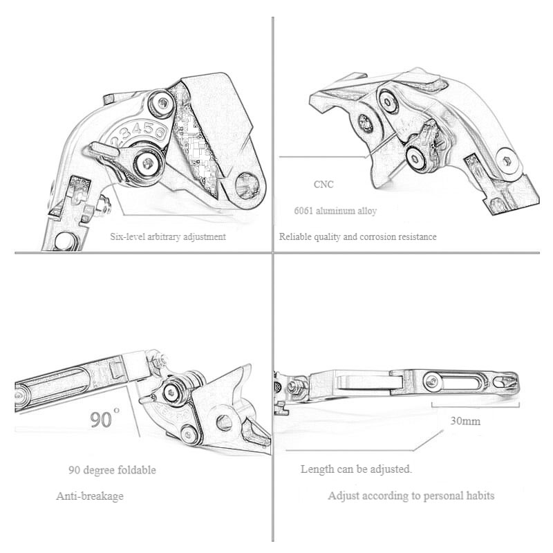 For HONDA CB750 CB 750 HORNET  - Cnc Aluminum Adjustable Brake Clutch Levers ulasan dan harga