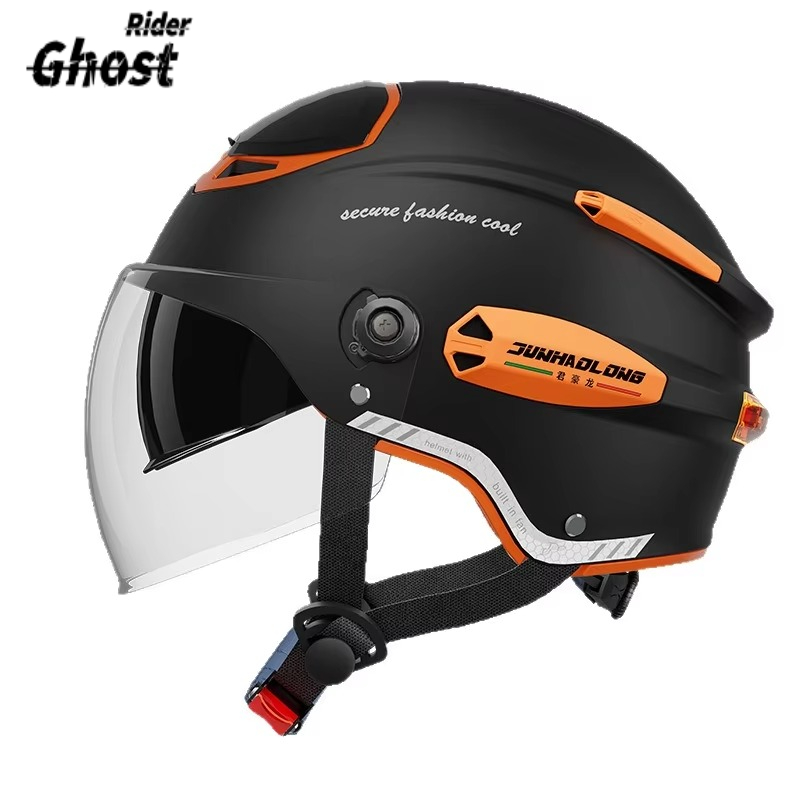 Summer Vintage Motorcycle Helm - Dual Visor Motorcycle Racing Helmet ulasan dan harga