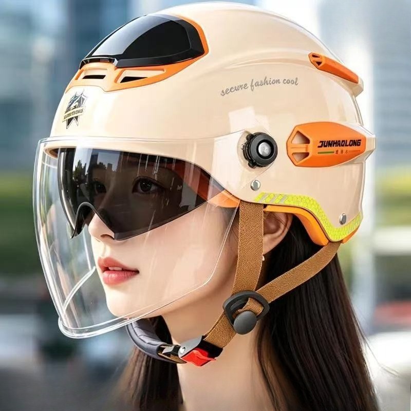 Summer Vintage Motorcycle Helm - Dual Visor Motorcycle Racing Helmet ulasan dan harga
