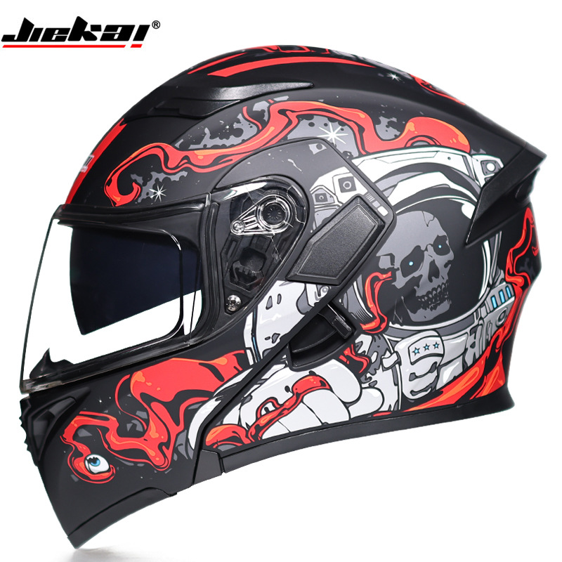 W Bluetooth Anti-fog Double Le - Full Face Motorcycle Helmet With Bluetooth ulasan dan harga