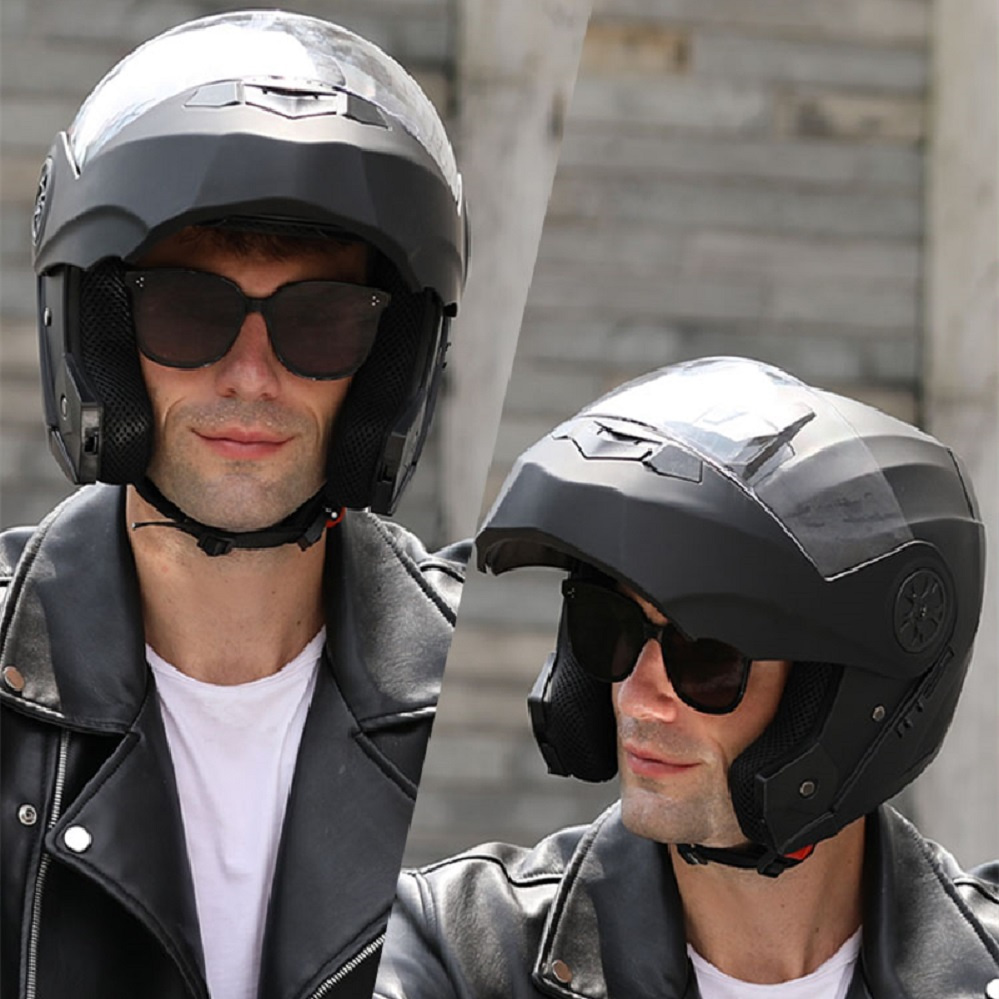 Modular Double Lens Motorcycle - Full Face Motorcycle Helmet With Bluetooth ulasan dan harga