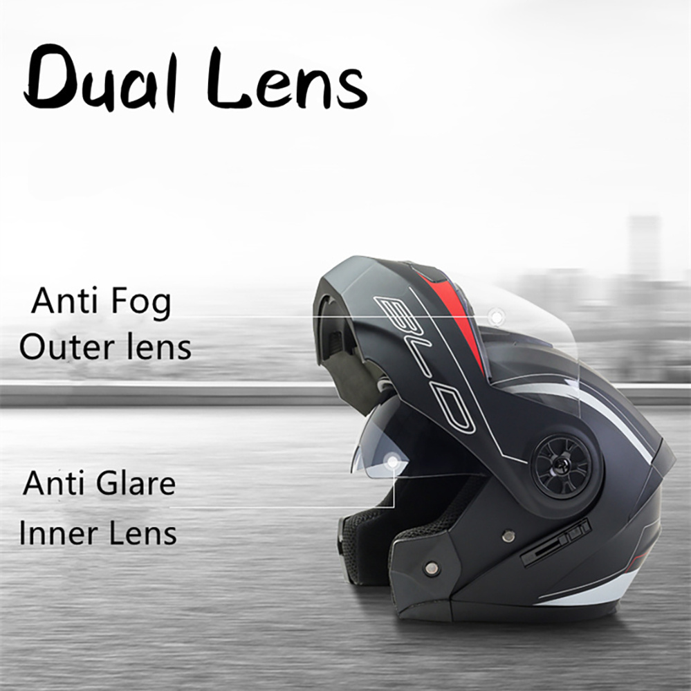 Modular Double Lens Motorcycle - Full Face Motorcycle Helmet With Bluetooth ulasan dan harga