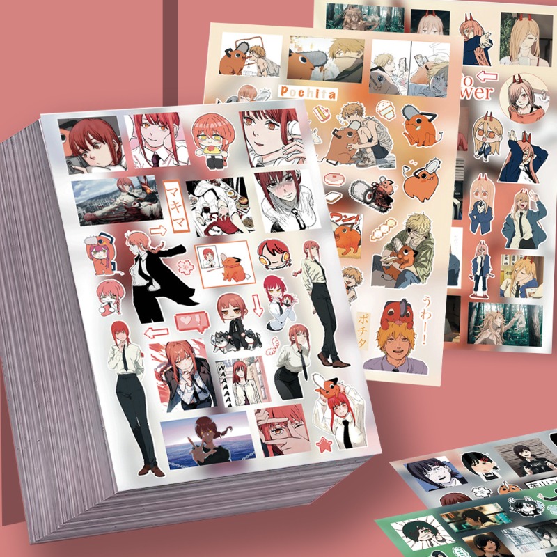 Chainsaw Man 8pcs Sticker High - Atv Parts ulasan dan harga