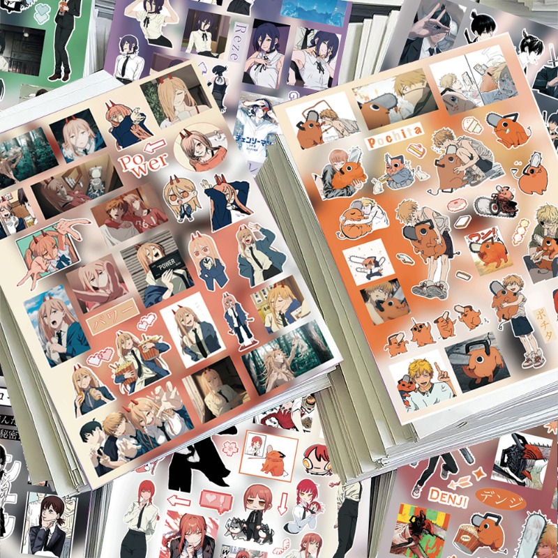 Chainsaw Man 8pcs Sticker High - Atv Parts ulasan dan harga
