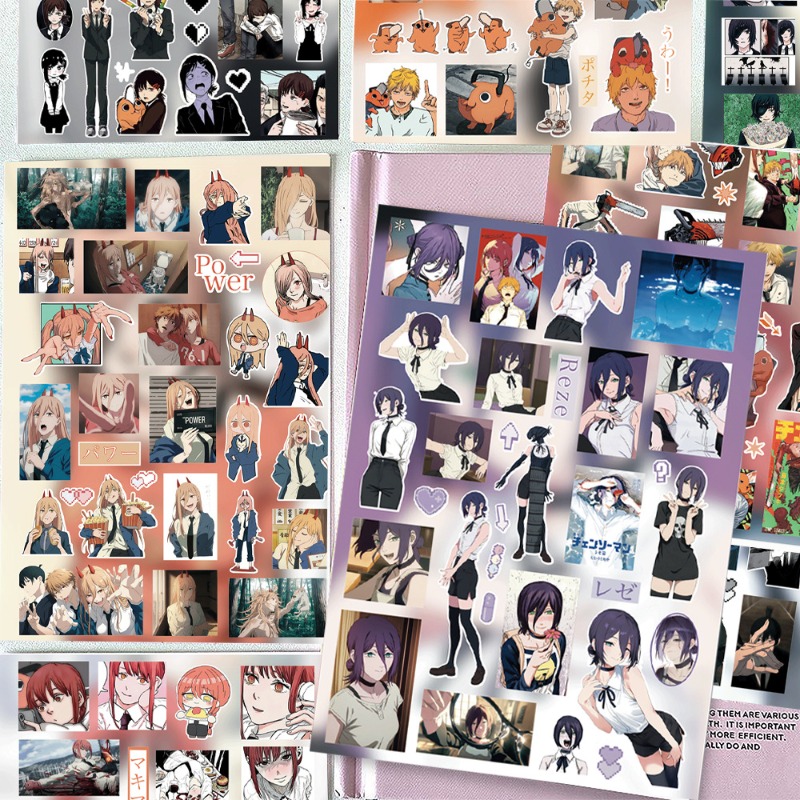 Chainsaw Man 8pcs Sticker High - Atv Parts ulasan dan harga