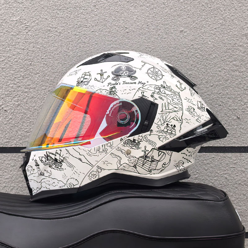 Unisex Adult Modular Flip‑Up F - Modular Flip Up Motorcycle Helmet Dot Approved ulasan dan harga